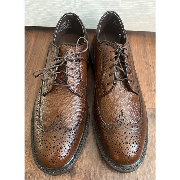 STUART MCGUIRE Ortho Vent Spring Step Leather Lace Wingtip Dress Shoes - Picture 6 of 13